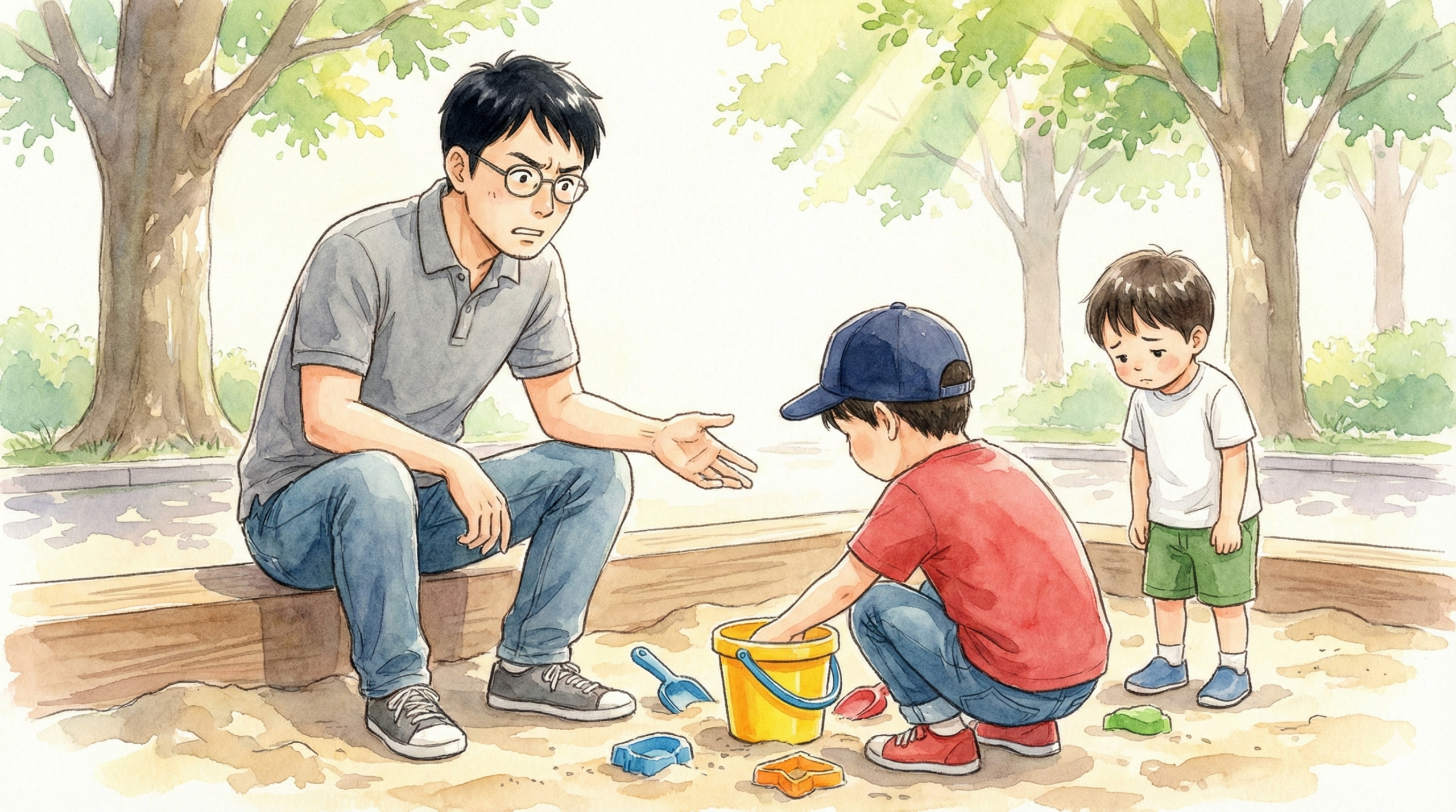 砂場での出会い